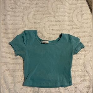 Tight Blue Crop top-Tee Size- S